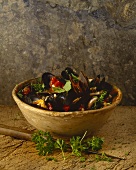 Mussel soup with maccaroni