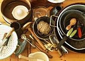 Assorted kitchen utensils