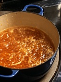 Fruit jelly being boiled