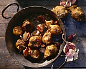 Fried Jerusalem artichokes with garlic