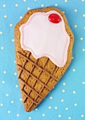 Gingerbread in the shape of an ice cream cone