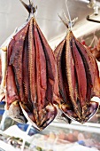 Dried fish on a market stall