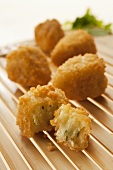 Deep-fried cheese and herb balls