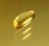 A fish oil capsule