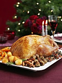 Traditional roast turkey for Christmas
