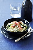 Watercress risotto with pancetta
