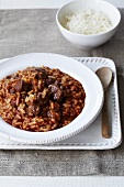 Risotto mit Lammragout