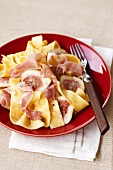 Pappardelle with ham and figs