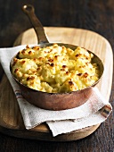 Cauliflower bake in a copper pan