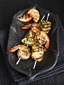 Grilled seafood kebabs with chermoula