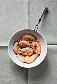 Cooked prawns in a bowl