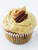 Coffee and pecan cupcake