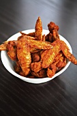 Chicken wings in bowl