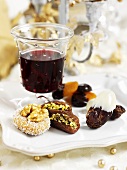 Christmas punch and date sweets