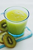 A glass of kiwi fruit juice