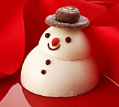 White chocolate Christmas snowman
