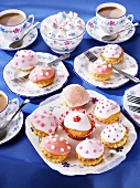 Tea party with fairy cakes