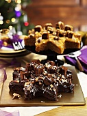 Chocolate cake and toffee cake for Christmas dinner
