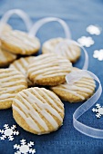 Biscuits decorated with icing sugar