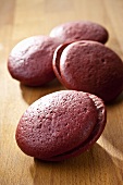 Raspberry whoopie pies (without filling)