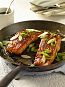 Salmon with a honey and balsamic vinegar marinade