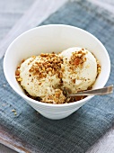 Ice cream with chopped nuts