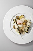 Porcini mushrooms with cannelloni and a poached egg