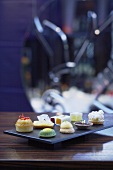 An assortment of petit fours and chocolates