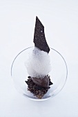 Variations on cocoa: sorbet, brittle, crumble and foam