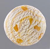 A scoop of apricot-yogurt ice cream