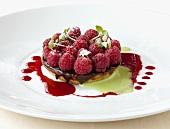 Raspberry tartlet with chocolate