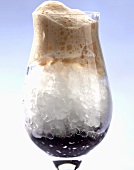 Caviar with vodka granita and buckwheat foam