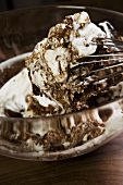 Dough being stirred (chocolate cake)