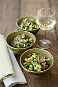 Bean and lentil salad with chorizo