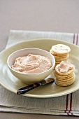 Trout dip with crackers