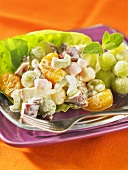 Grape salad with marshmallows and celery