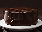 Truffle cake with chocolate icing