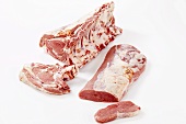 Fresh meat: veal loin joint and veal fillet