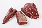 Beef chuck fillet, clod and top blade steak