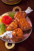 Spicy grilled chicken legs (India)