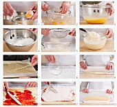 Steps for making strawberry cream
