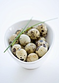 Quails' eggs in a bowl