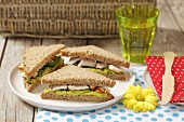 Turkey-avocado sandwiches