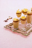 Vanilla coffee mousse in glasses