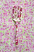 A floral patterned spatula