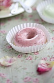 A strawberry cream doughnut