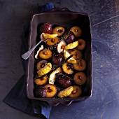 Oven roasted fruit with thyme