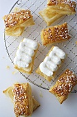 Puff pastries filled with cream