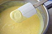 Vanilla cream being made