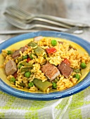 Rice with vegetables and tuna (Spain)